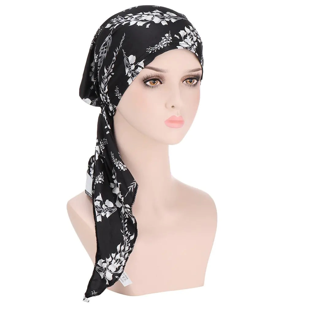 Women's Printed Curved Cloth Hat - European & American Style