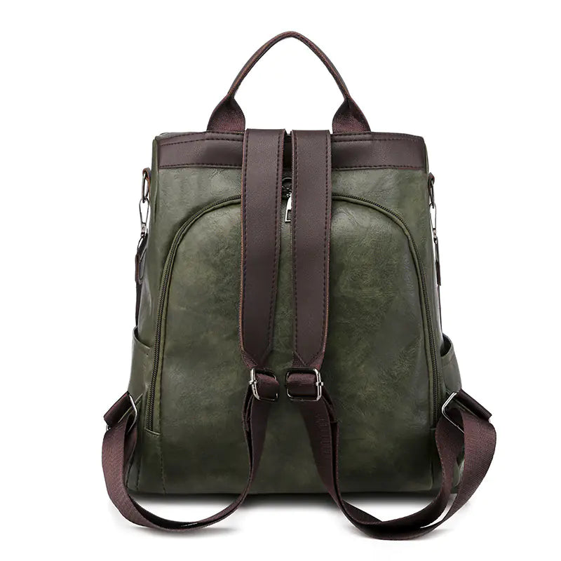 Large Capacity Anti-Theft Backpack for Women (PU Leather)