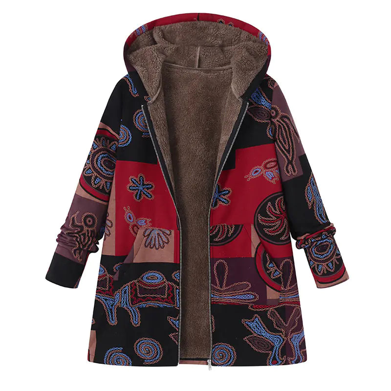 Winter Women's Plush Fluffy Casual Hooded Sweatshirt