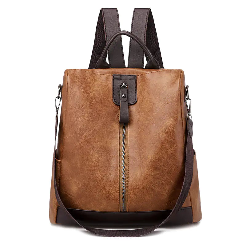 Large Capacity Anti-Theft Backpack for Women (PU Leather)