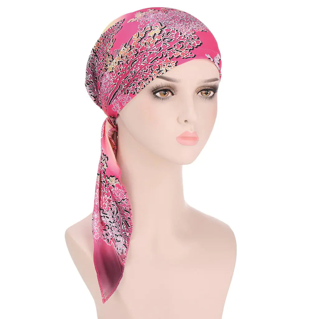 Women's Printed Curved Cloth Hat - European & American Style