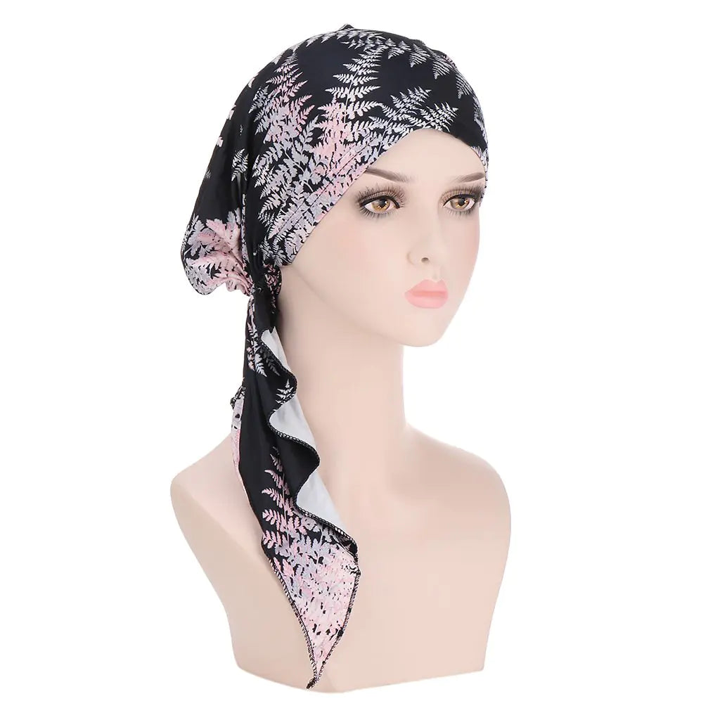 Women's Printed Curved Cloth Hat - European & American Style