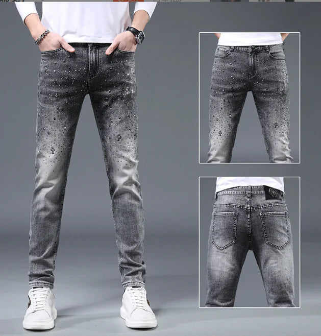 Korean Style Men's Jeans with Feet Design