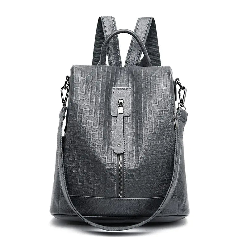 Multi-Function Anti-Theft Leather Backpack for Women