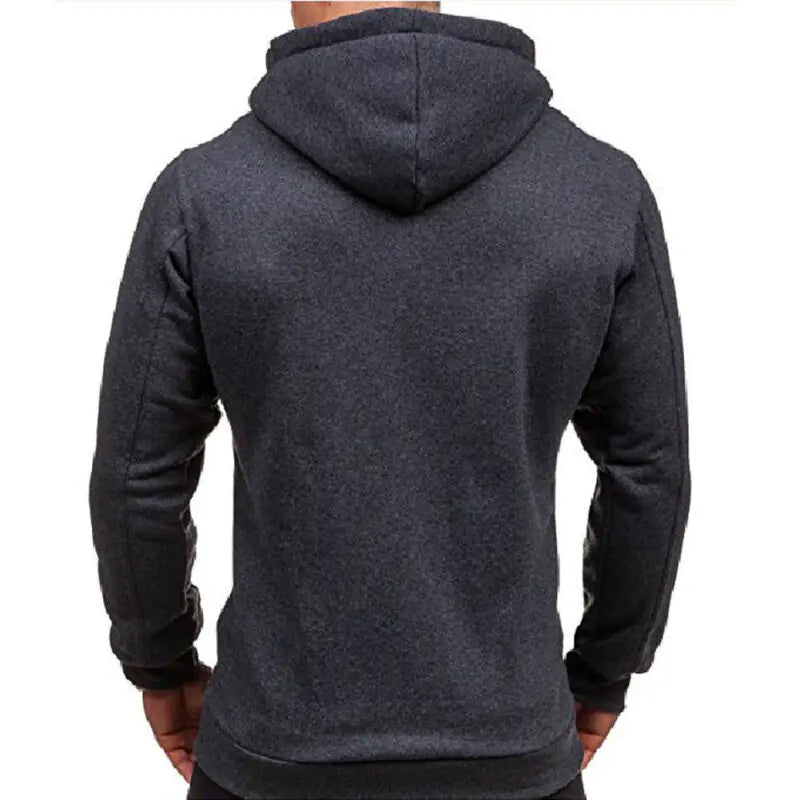 Men's Casual Solid Color Hooded Sweater Cardigan