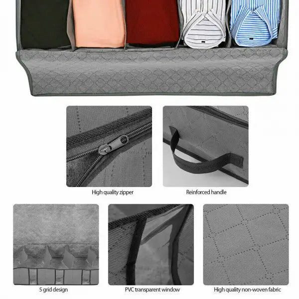 Under Bed Dustproof Storage Bag with Clear Window