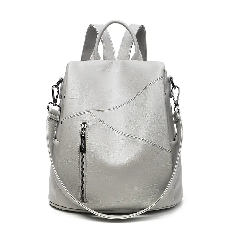 Women's Soft Leather Anti-Theft Large Capacity Backpack