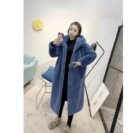 Faux Fur Mink Plush Coat for Women