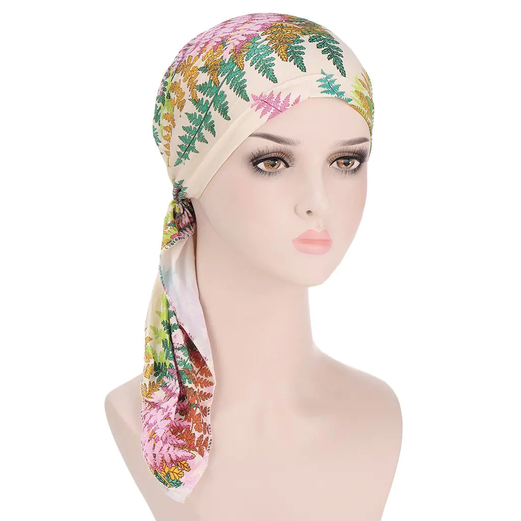 Women's Printed Curved Cloth Hat - European & American Style