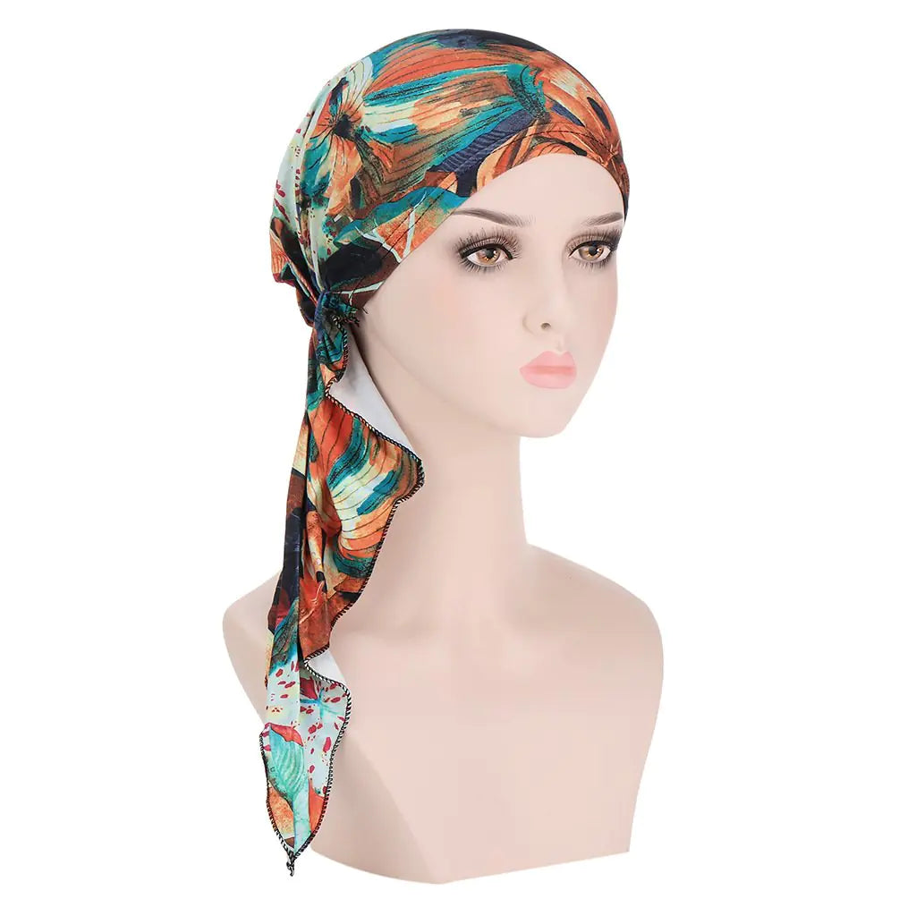 Women's Printed Curved Cloth Hat - European & American Style
